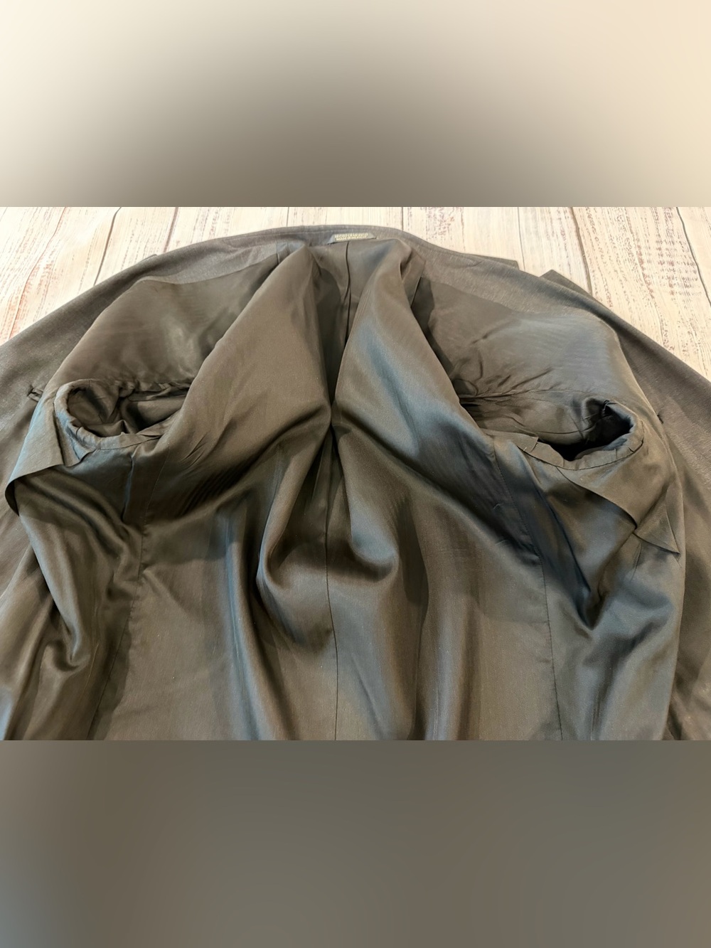 Vintage Stafford Dark Gray Heather Suit 44L Blazer, 40X32 Pant Old Money - Picture 8 of 16